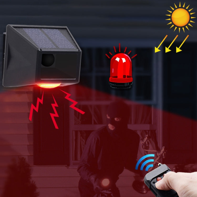 N911F 129dB Wireless Remote Control Solar Human Body Induction Sound Light Alarm N911F 129dB Wireless Remote Control Solar Human Body Induction Sound Light Alarm
